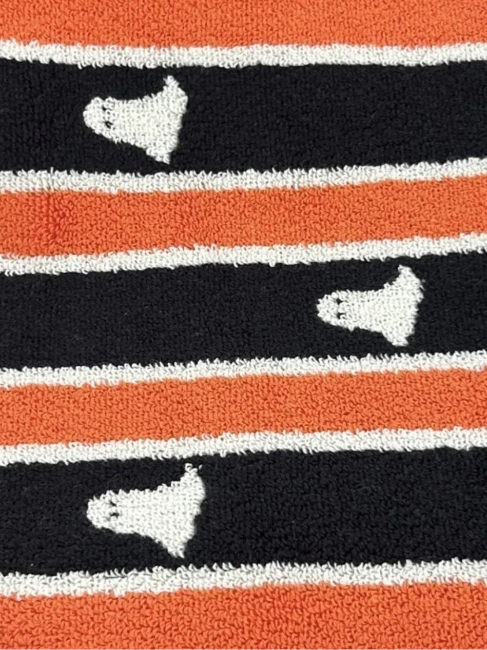 Rachel Zoe Orange, Blue and White Halloween Ghost Cotton Bath Towels 30”x56”